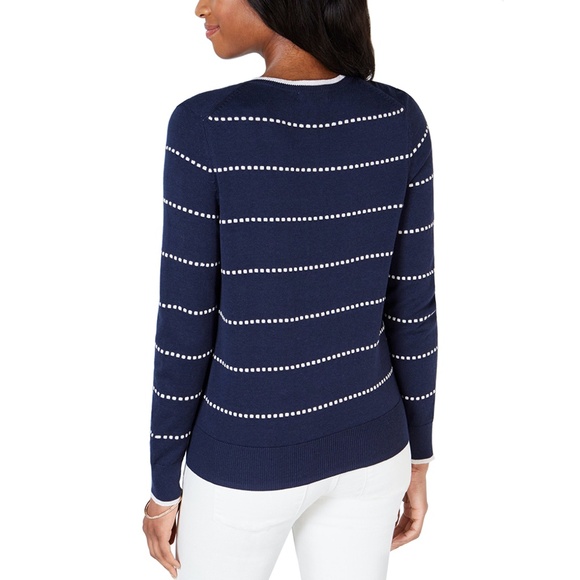 Charter Club Petite Dash-Stripe Cardigan - Picture 2 of 2